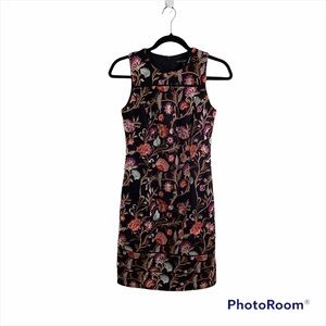 WHBM Embroidered Floral Sheath Dress